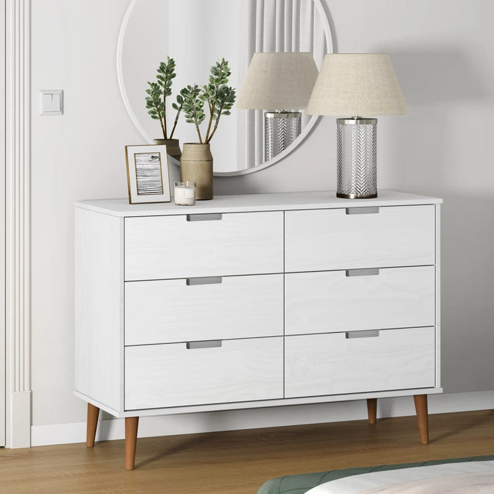 Dulap Cu Sertare „Molde”, , 113X40X80 Cm, Lemn Masiv De Pin
