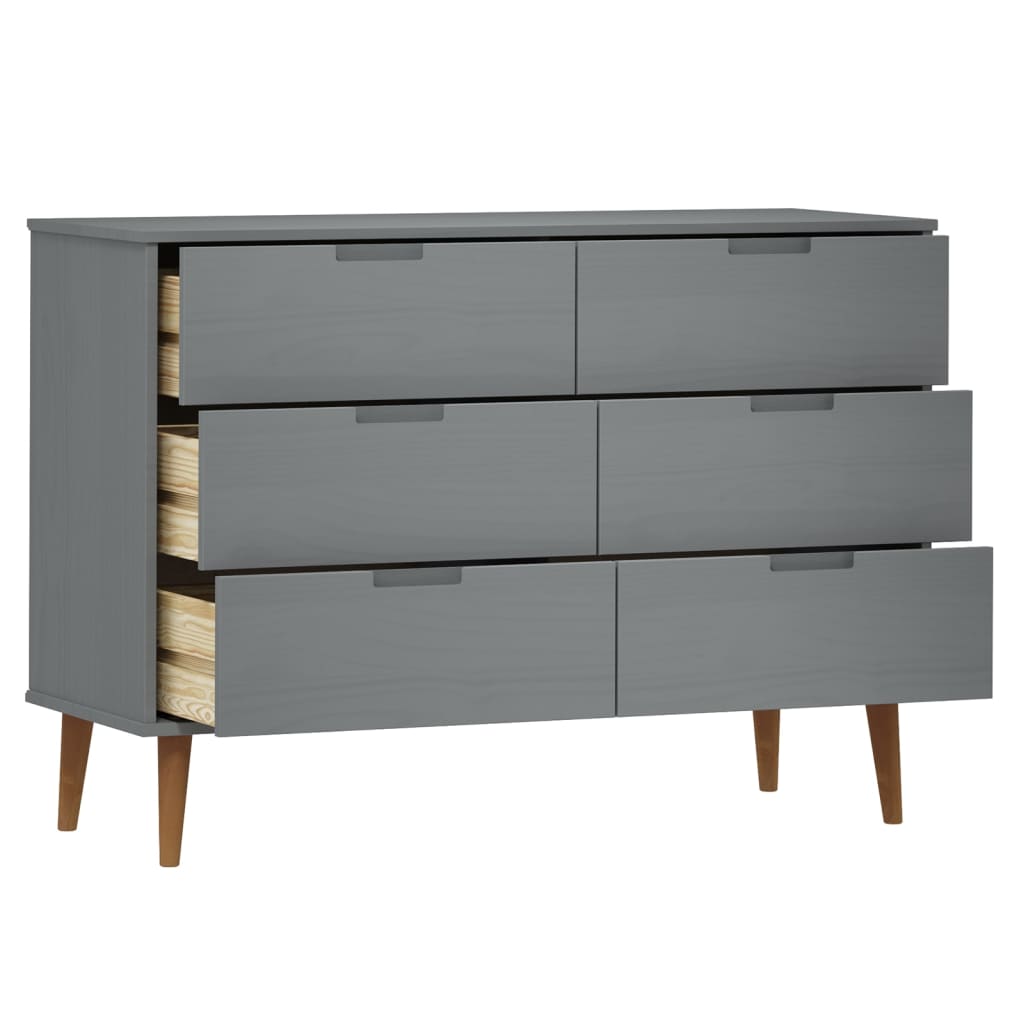 Dulap Cu Sertare „Molde”, , 113X40X80 Cm, Lemn Masiv De Pin
