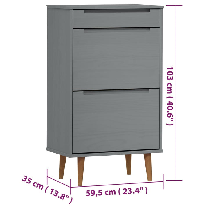 Pantofar &quot;Molde&quot;, , 59,5X35X103 Cm, Lemn Masiv De Pin