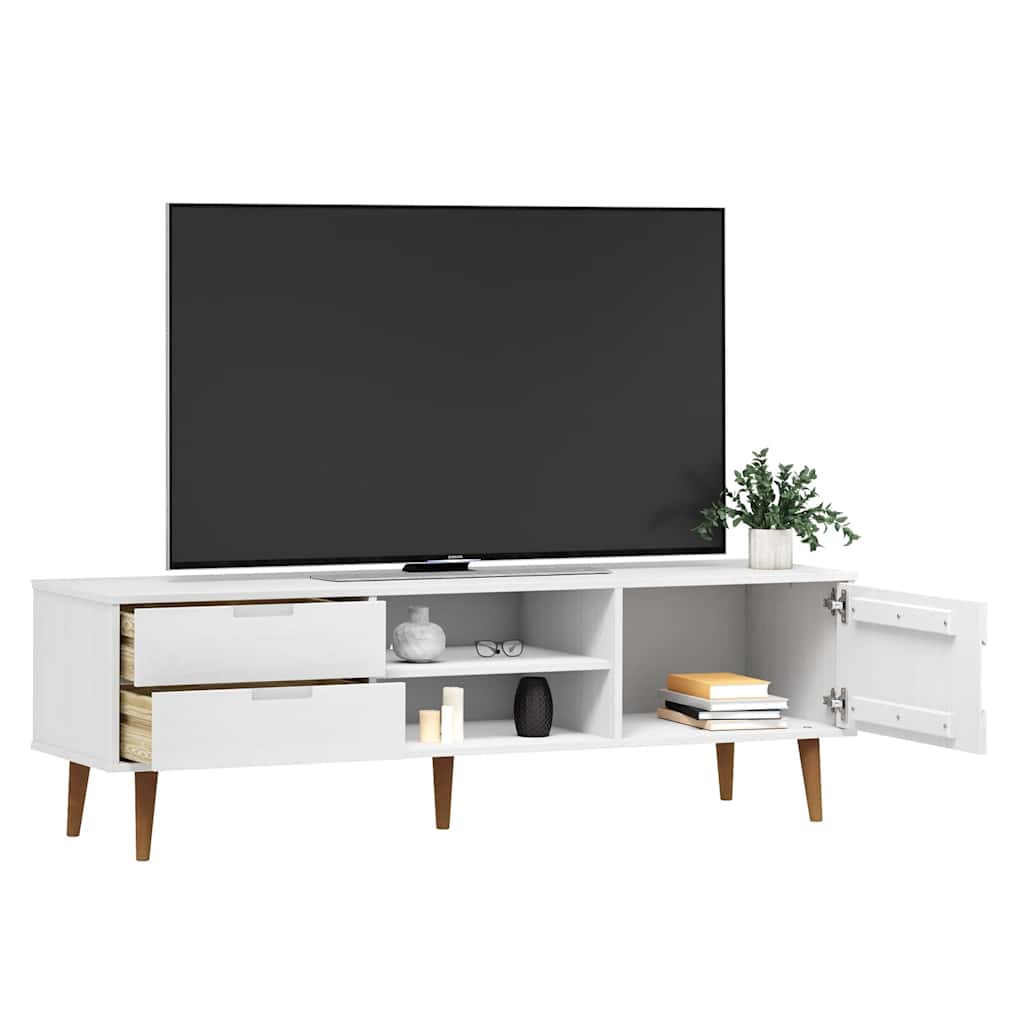 Dulap Tv „Molde” , 158X40X49 Cm, Lemn Masiv De Pin