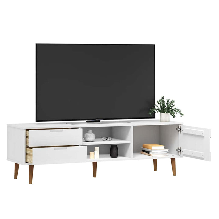 Dulap Tv „Molde” , 158X40X49 Cm, Lemn Masiv De Pin