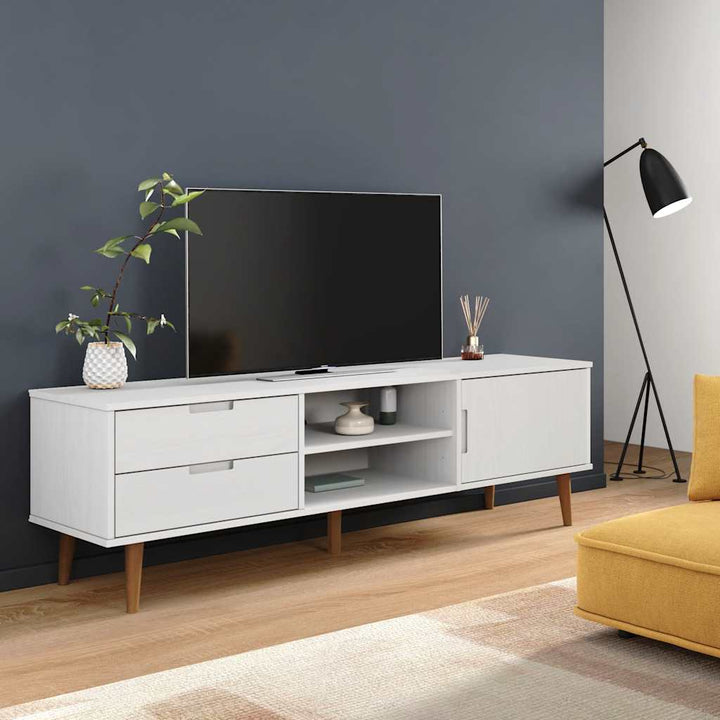 Dulap Tv „Molde” , 158X40X49 Cm, Lemn Masiv De Pin