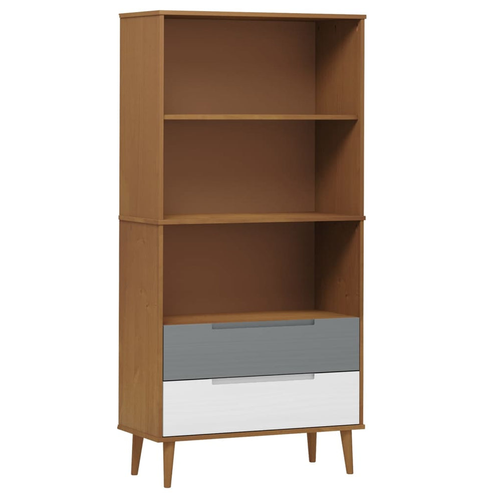 Bibliotecă Molde, , 85X35X170,5 Cm, Lemn Masiv De Pin