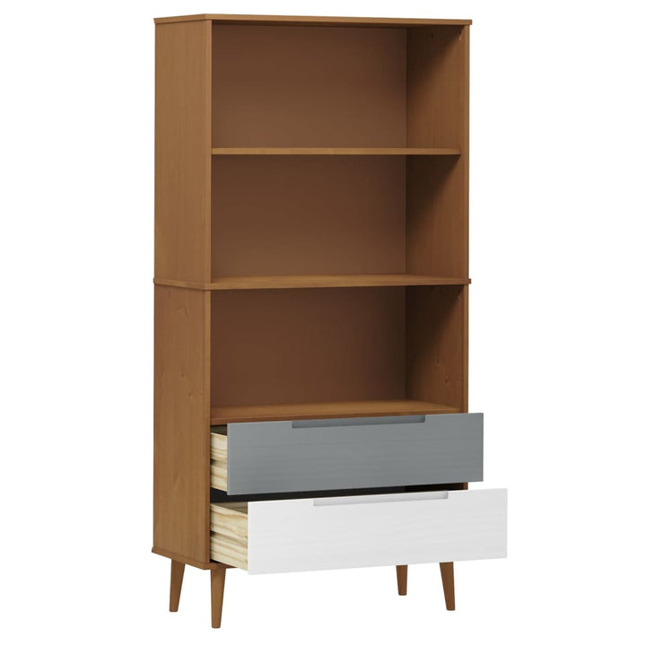Bibliotecă Molde, , 85X35X170,5 Cm, Lemn Masiv De Pin