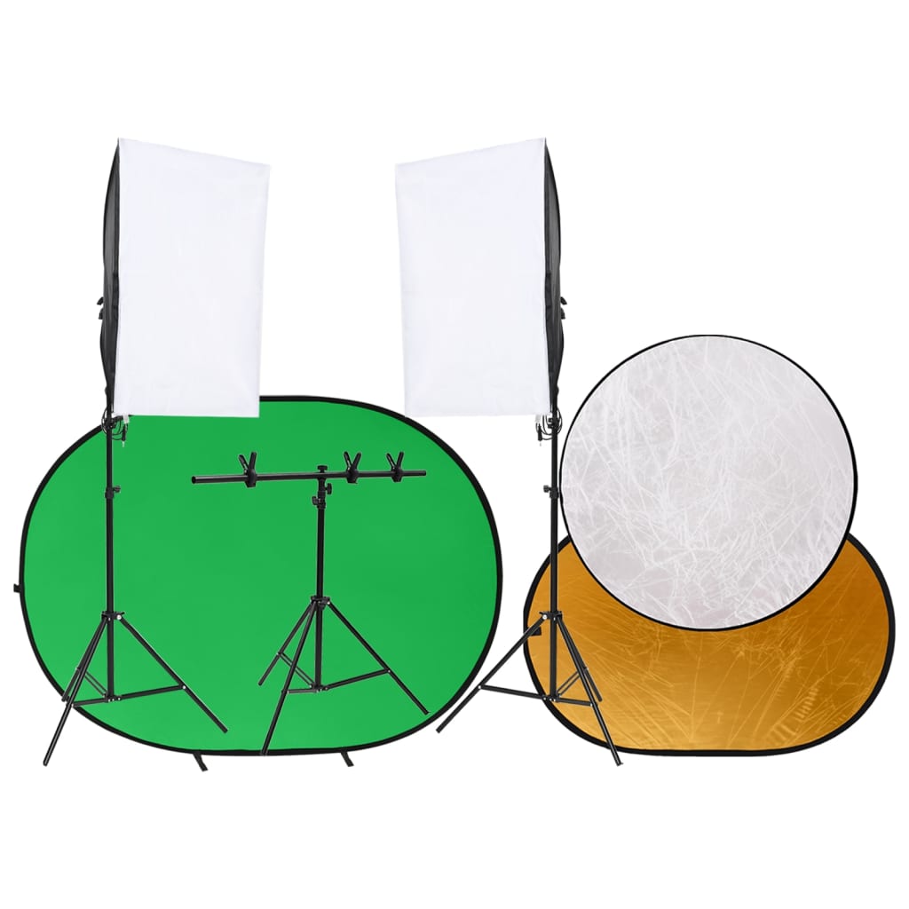 Kit Studio Foto Cu Set De Lumini Și Ecran De Fundal