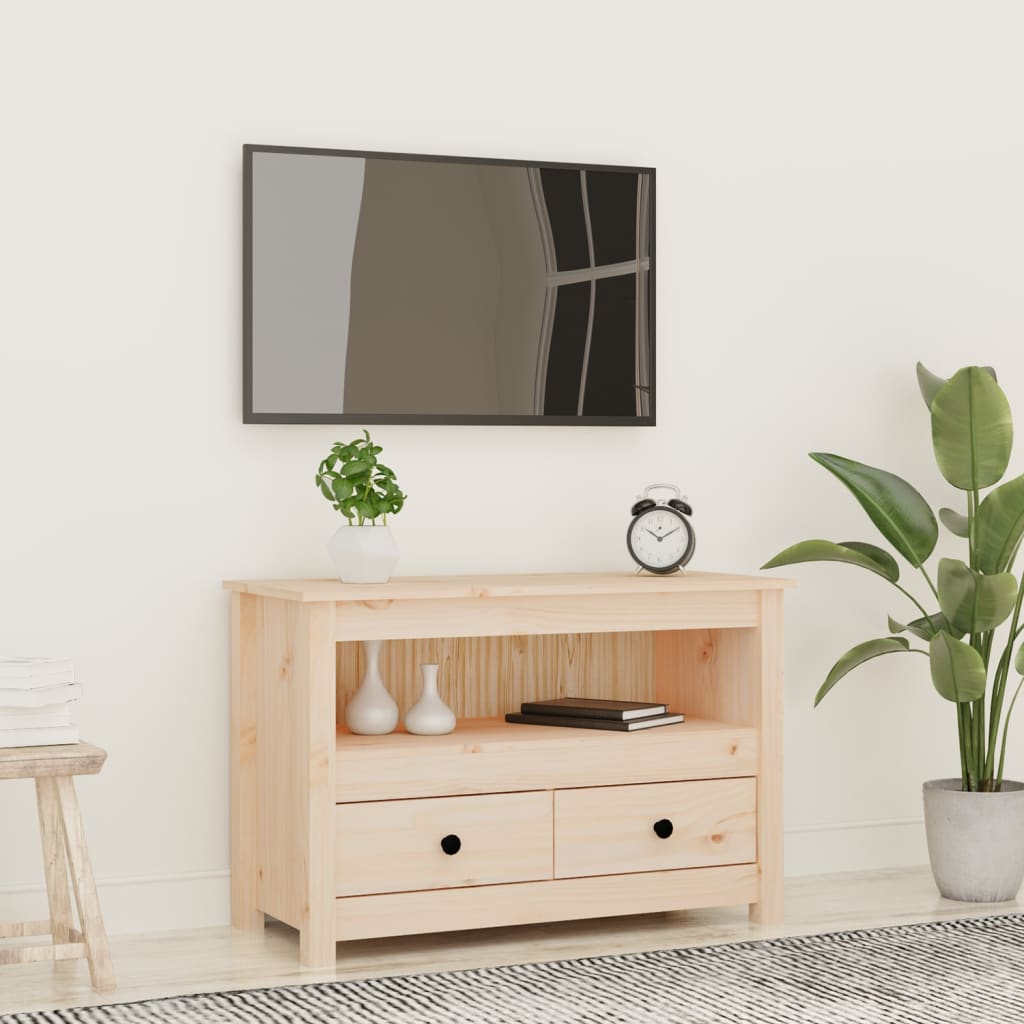 Comodă Tv, , 79X35X52 Cm, Lemn Masiv De Pin