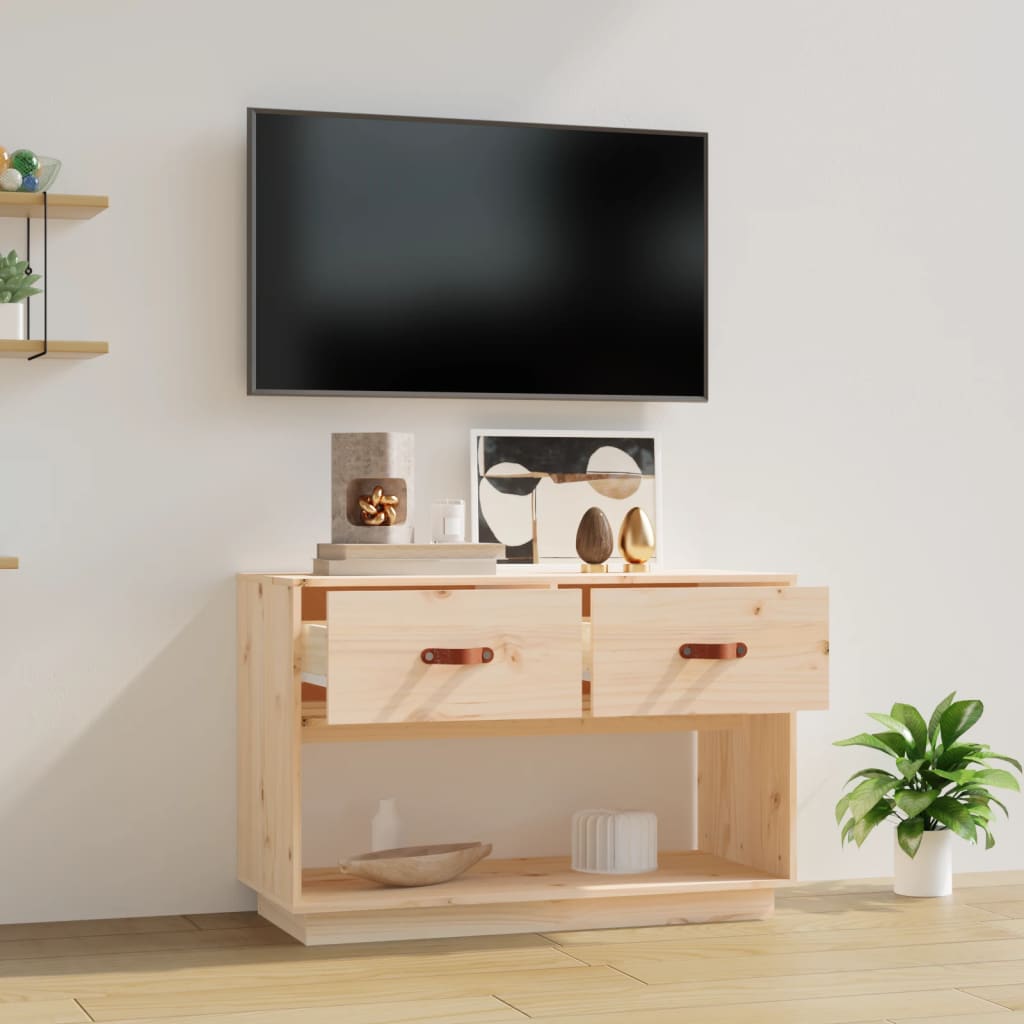 Comodă Tv, 90X40X60 Cm, Lemn Masiv De Pin