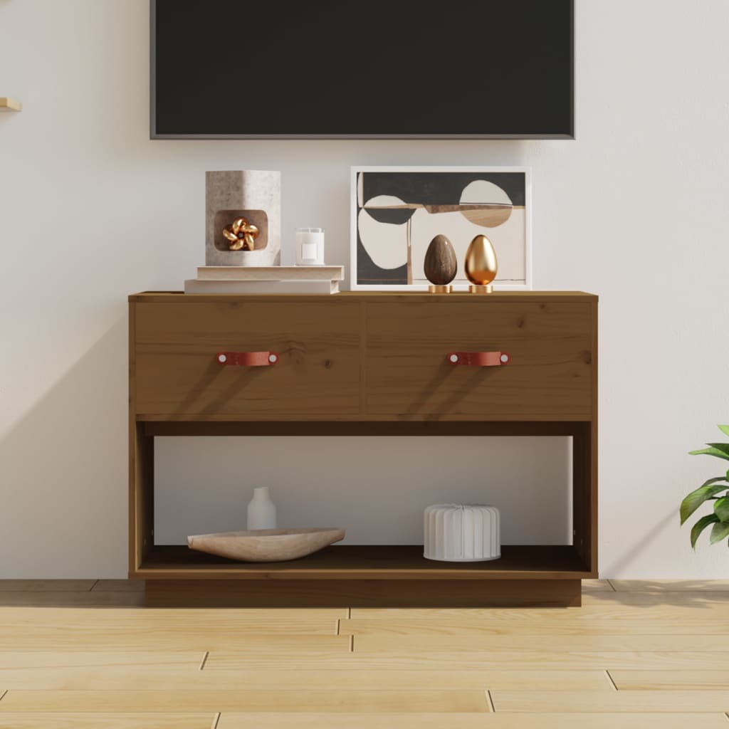 Comodă Tv, 90X40X60 Cm, Lemn Masiv De Pin