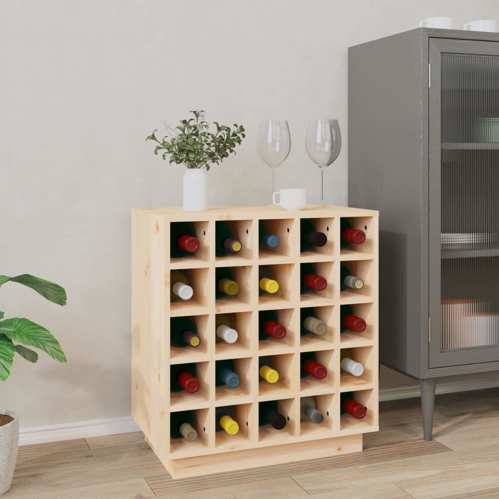 Dulap De Vinuri, , 55,5X34X61 Cm, Lemn Masiv De Pin