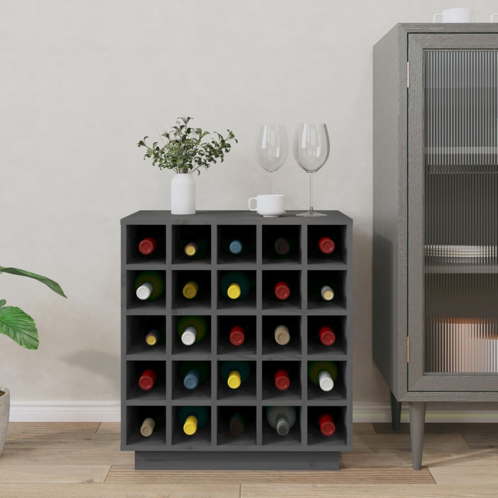 Dulap De Vinuri, , 55,5X34X61 Cm, Lemn Masiv De Pin