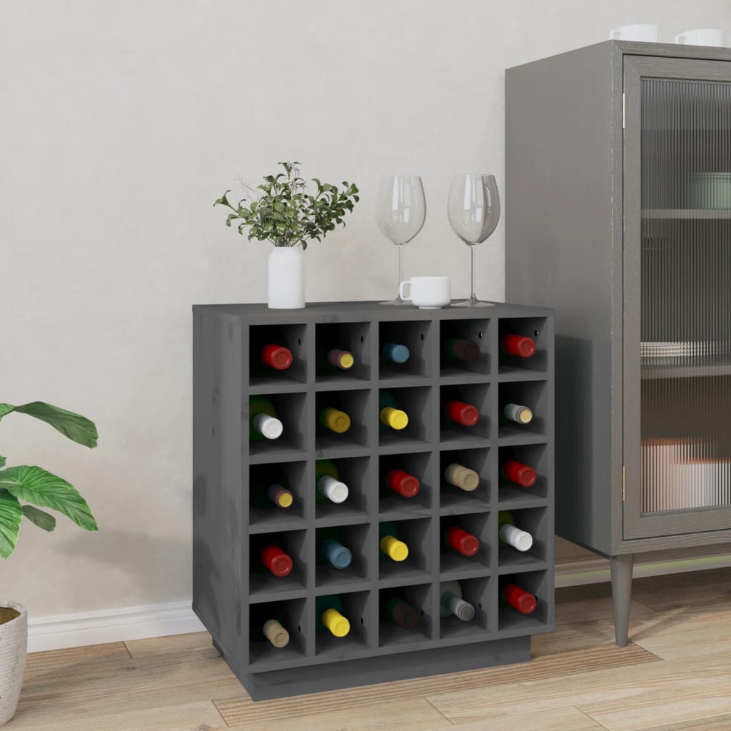 Dulap De Vinuri, , 55,5X34X61 Cm, Lemn Masiv De Pin
