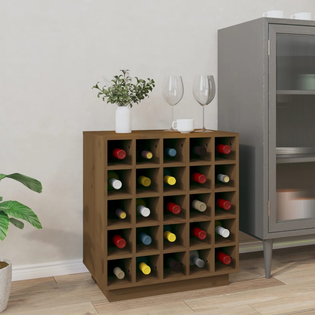 Dulap De Vinuri, , 55,5X34X61 Cm, Lemn Masiv De Pin