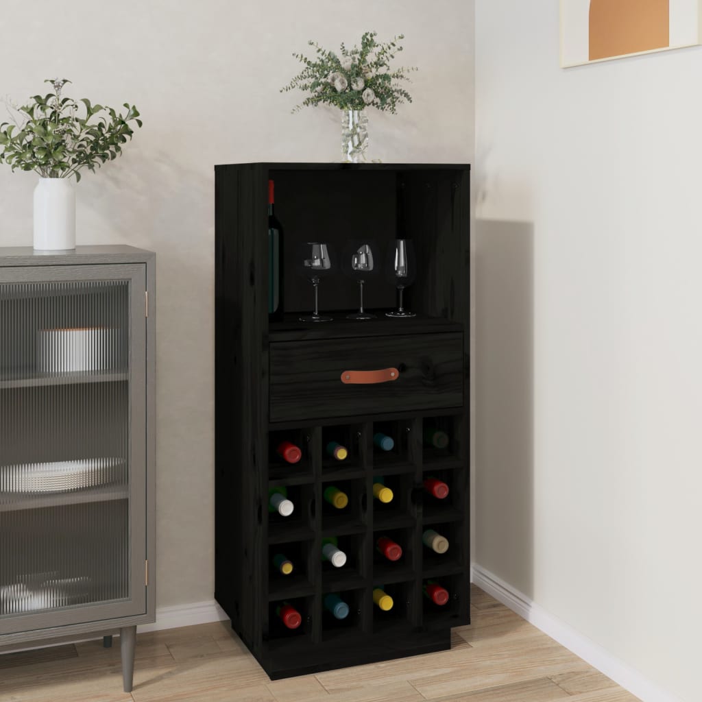 Dulap De Vinuri, , 45X34X100 Cm, Lemn Masiv De Pin