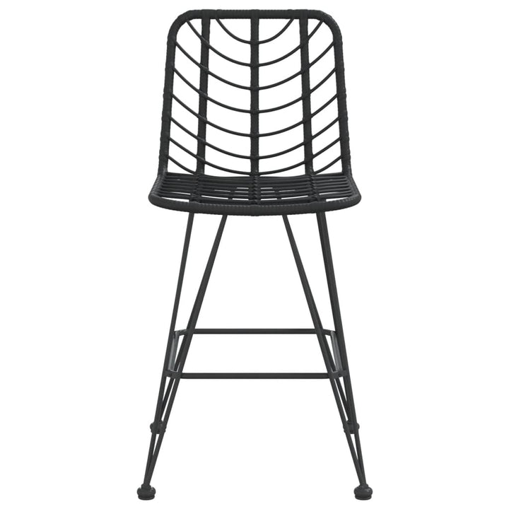 Taburete De Bar, 2 Buc., , 45X56X103,5 Cm, Ratan Pe & Oțel