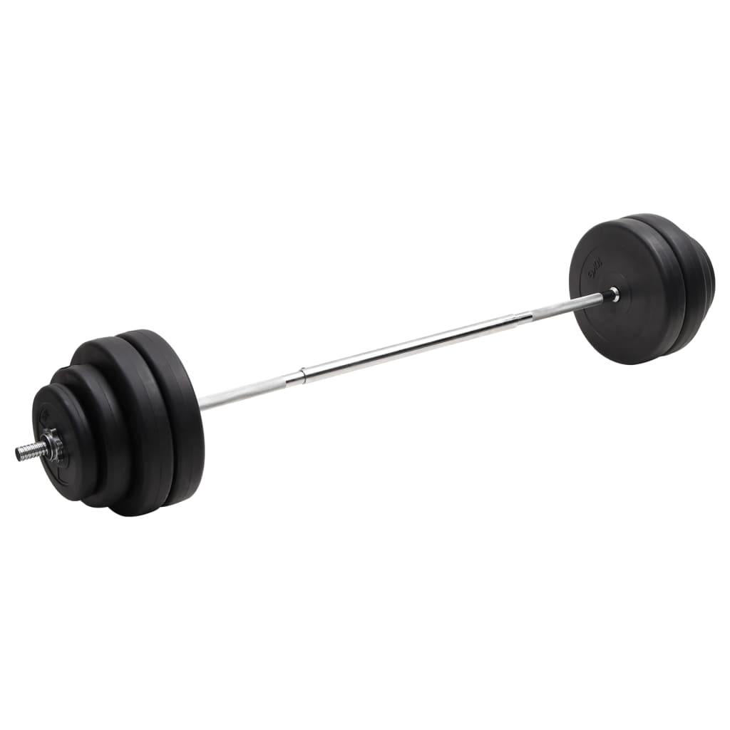 Set Halteră Ondulată Cu Greutăți, 90 Kg