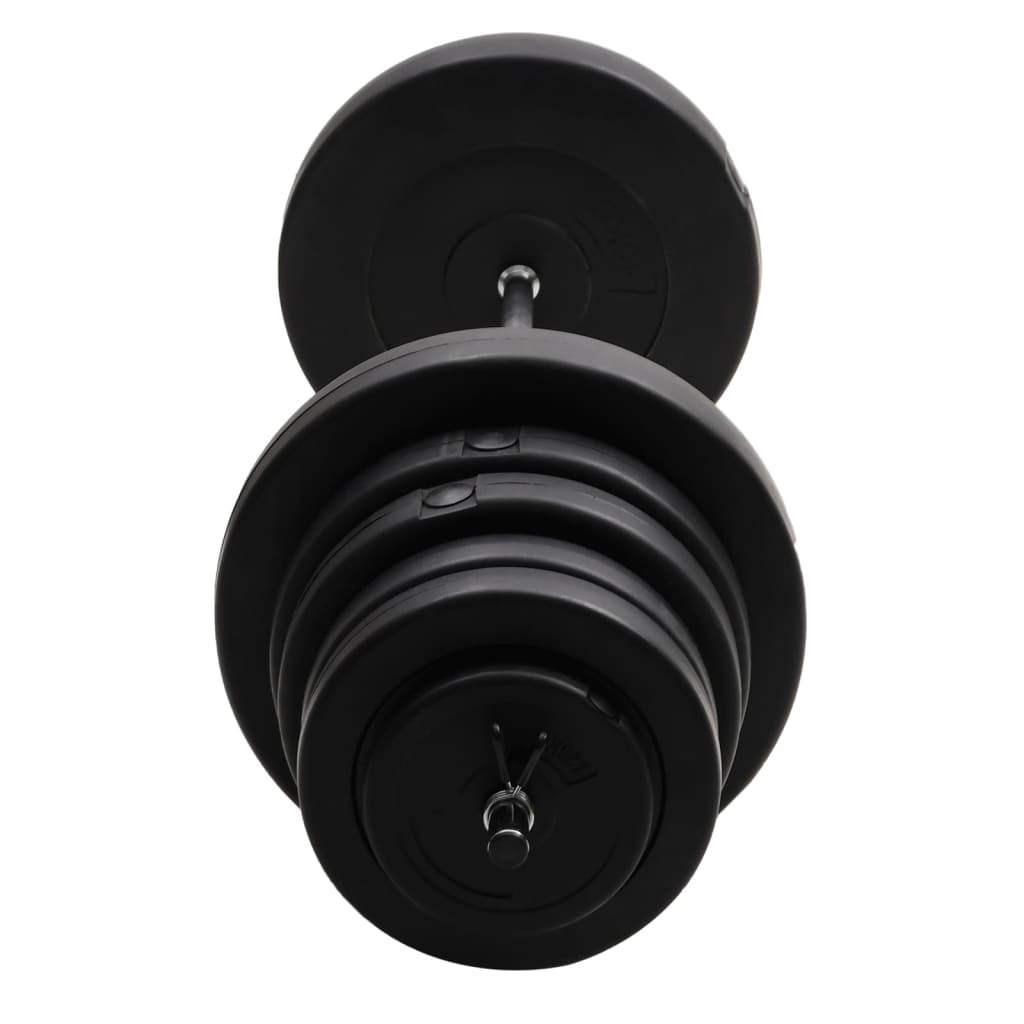 Set Halteră Ondulată Cu Greutăți, 90 Kg