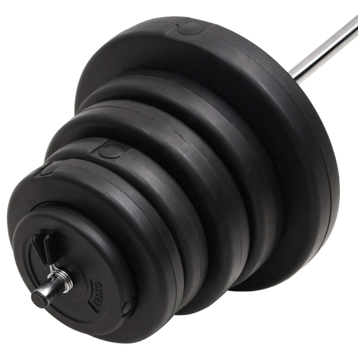 Set Halteră Ondulată Cu Greutăți, 90 Kg
