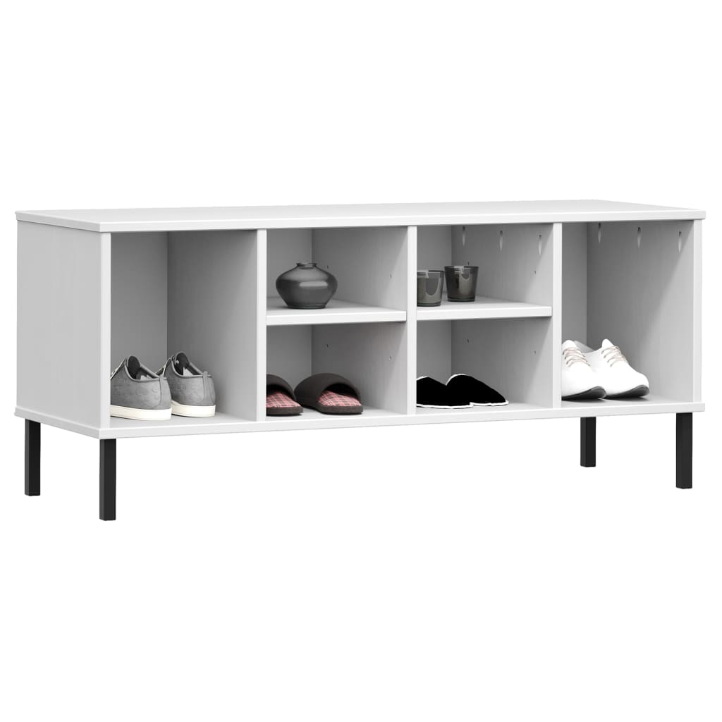 Pantofar Cu Picioare Metalice „Oslo” 106X35X45 Cm Lemn