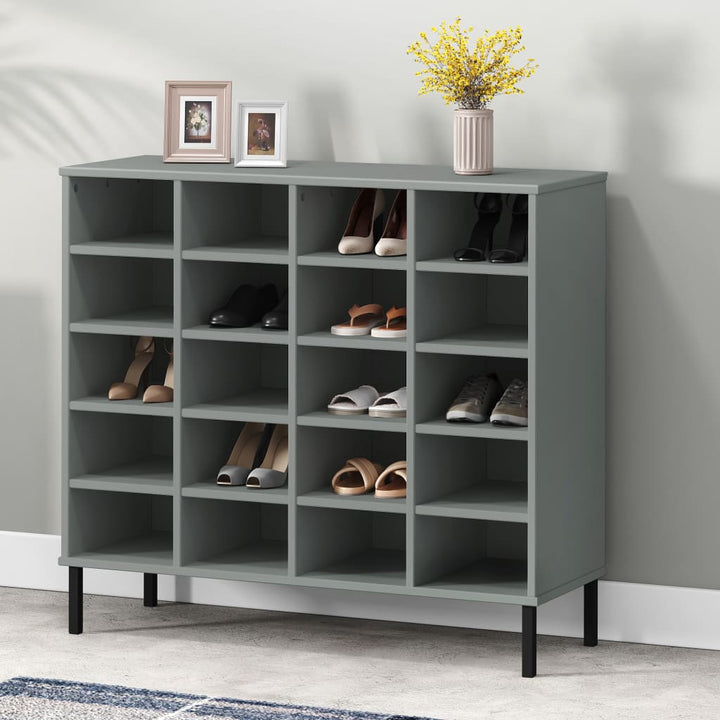 Pantofar Cu Picioare Metalice „Oslo” 95X35X86 Cm Lemn Masiv