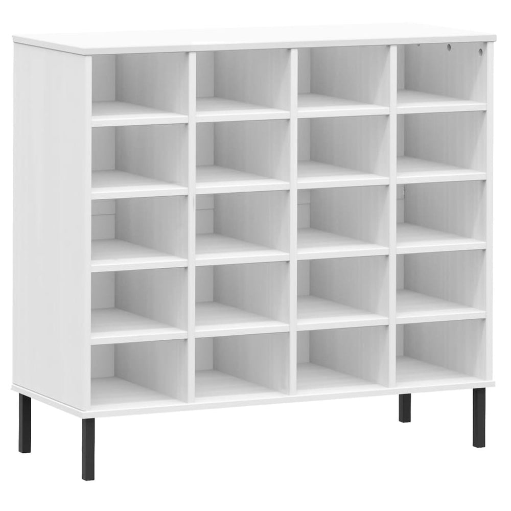Pantofar Cu Picioare Metalice „Oslo” 95X35X86 Cm Lemn Masiv