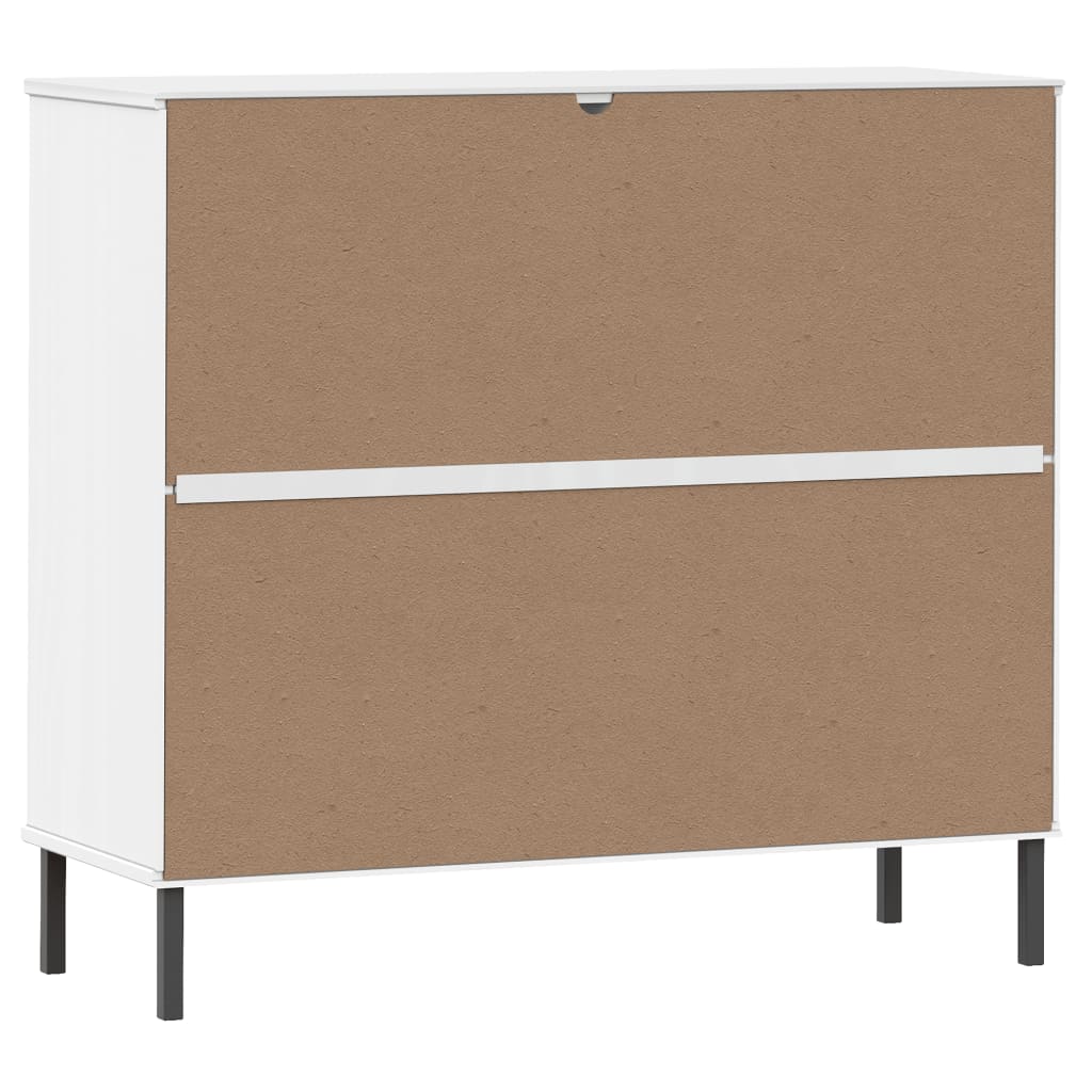 Pantofar Cu Picioare Metalice „Oslo” 95X35X86 Cm Lemn Masiv