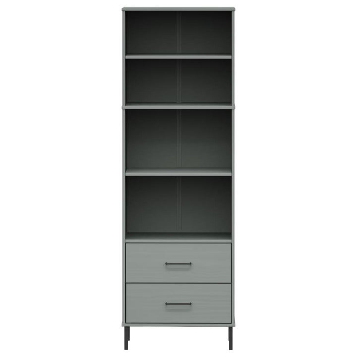 Bibliotecă Cu 2 Sertare Oslo, , 60X35X180 Cm, Lemn Masiv