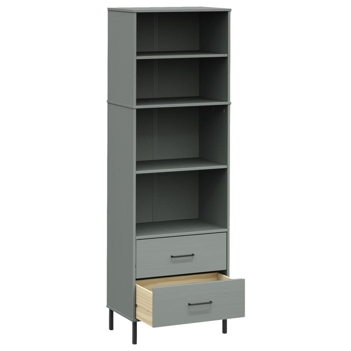 Bibliotecă Cu 2 Sertare Oslo, , 60X35X180 Cm, Lemn Masiv