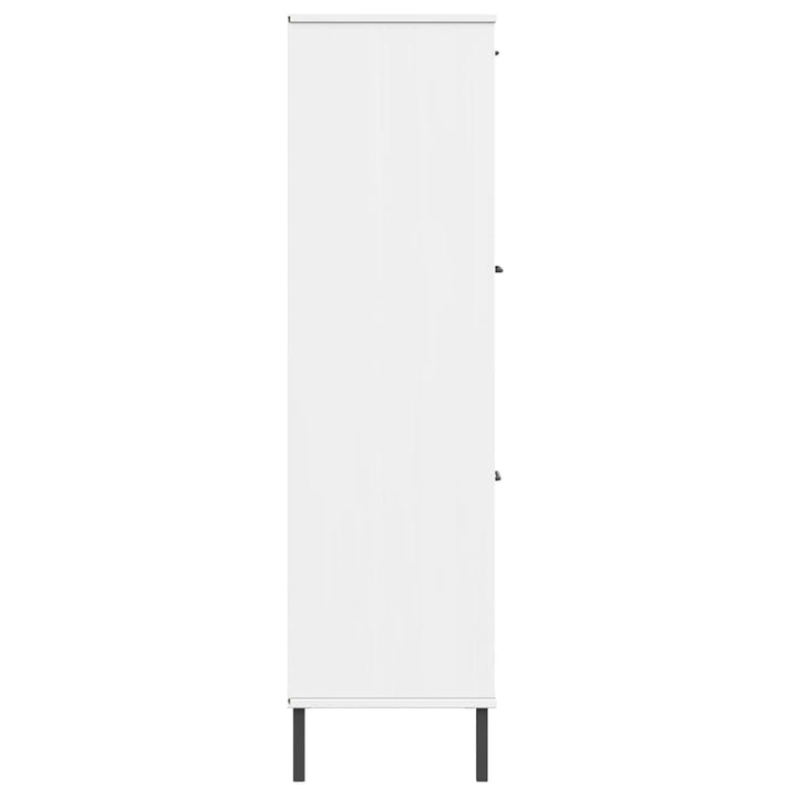 Bibliotecă Cu Picioare Metalice Oslo, , 90X35X128,5 Cm, Lemn