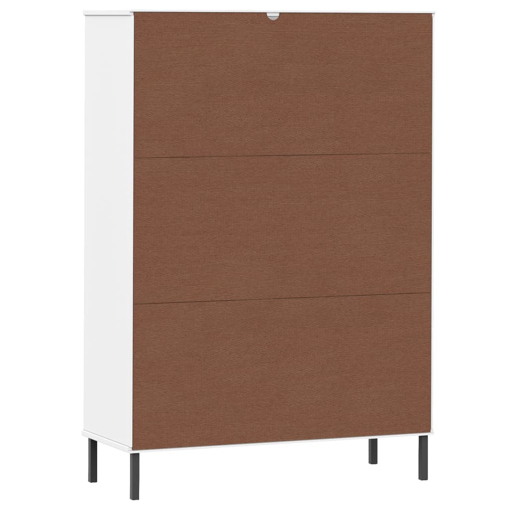 Bibliotecă Cu Picioare Metalice Oslo, , 90X35X128,5 Cm, Lemn