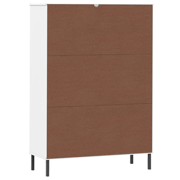 Bibliotecă Cu Picioare Metalice Oslo, , 90X35X128,5 Cm, Lemn