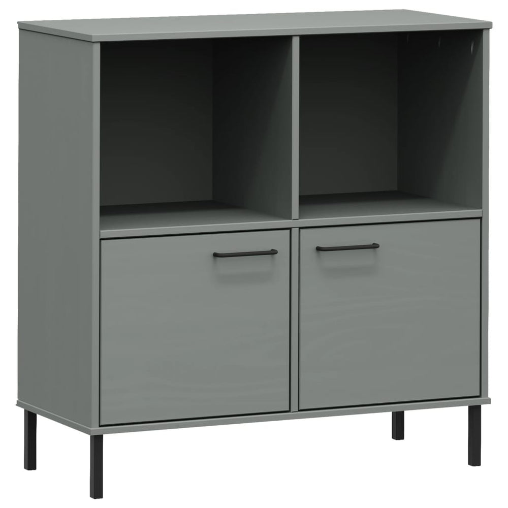 Bibliotecă Cu Picioare Metalice Oslo, , 90X35X90,5 Cm, Lemn