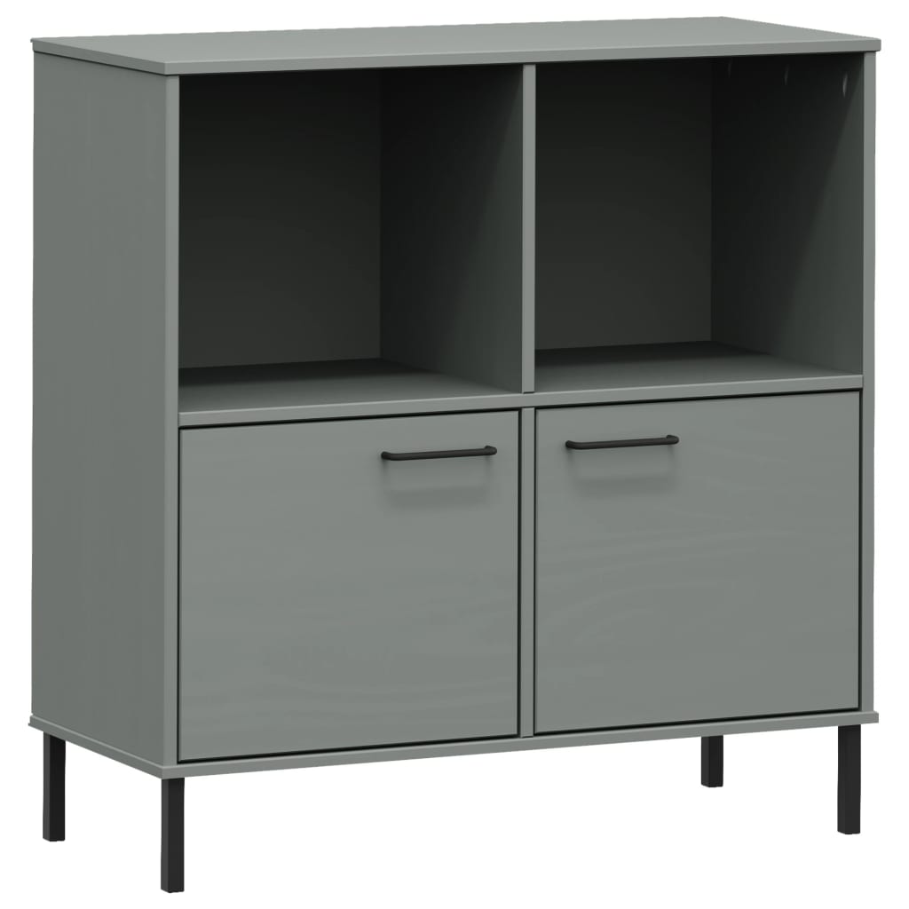 Bibliotecă Cu Picioare Metalice Oslo, , 90X35X90,5 Cm, Lemn