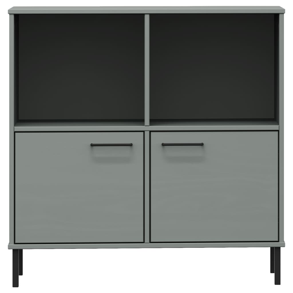 Bibliotecă Cu Picioare Metalice Oslo, , 90X35X90,5 Cm, Lemn