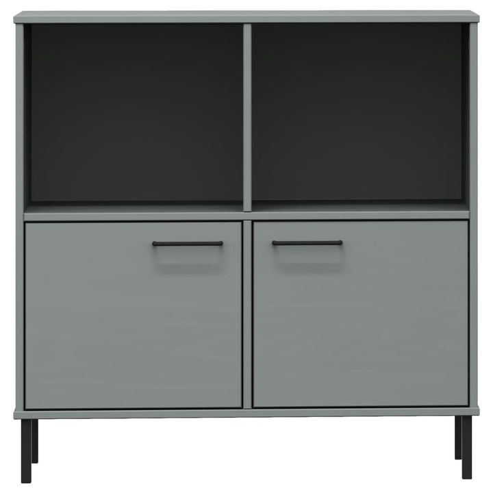 Bibliotecă Cu Picioare Metalice Oslo, , 90X35X90,5 Cm, Lemn