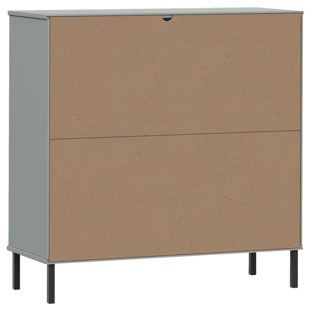 Bibliotecă Cu Picioare Metalice Oslo, , 90X35X90,5 Cm, Lemn