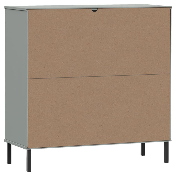 Bibliotecă Cu Picioare Metalice Oslo, , 90X35X90,5 Cm, Lemn