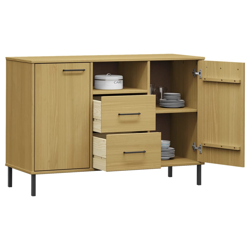 Dulap Cu Picioare Metalice „Oslo” 113X40X77 Cm Lemn