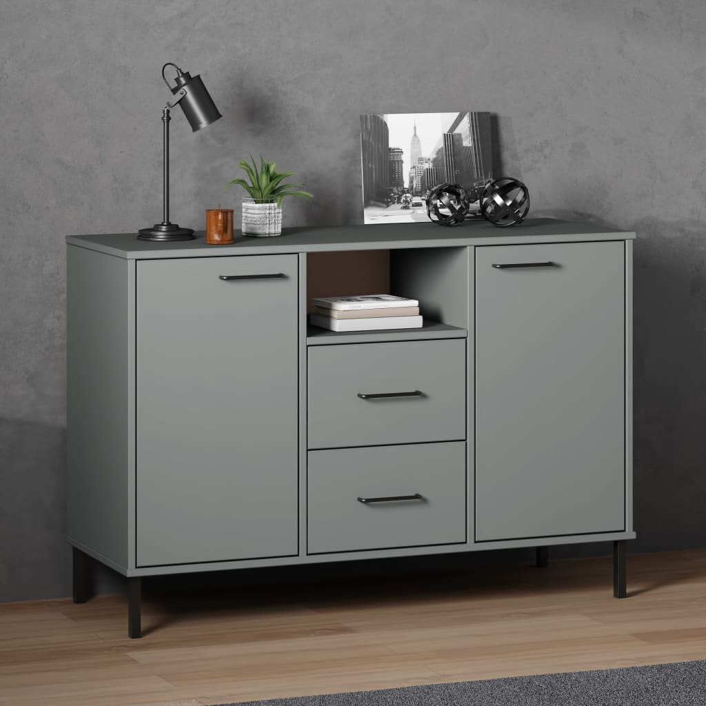 Dulap Cu Picioare Metalice „Oslo” 113X40X77 Cm Lemn