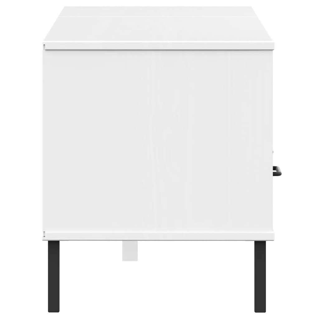Comodă Tv Cu Picioare Metalice „Oslo”, , Lemn Masiv Pin