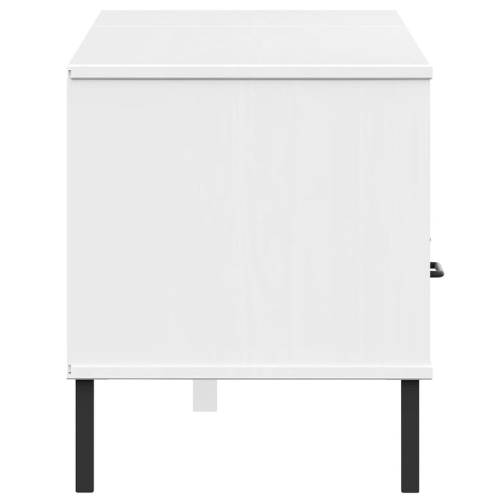 Comodă Tv Cu Picioare Metalice „Oslo”, , Lemn Masiv Pin