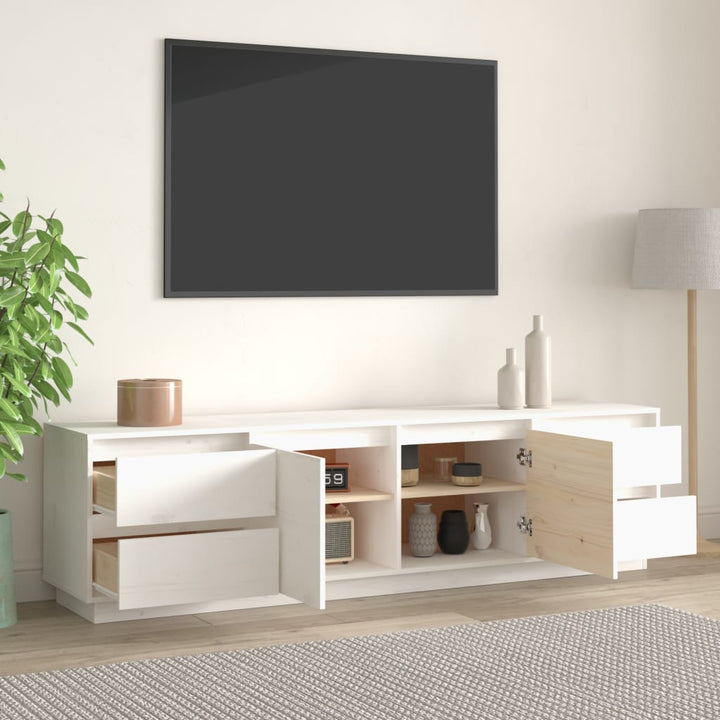 Comodă Tv, , 176X37X47,5 Cm, Lemn Masiv De Pin