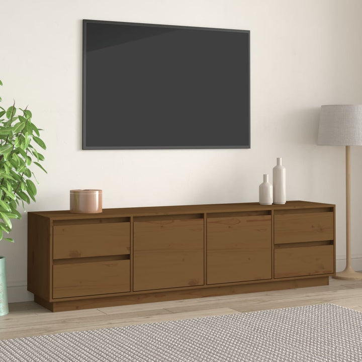Comodă Tv, , 176X37X47,5 Cm, Lemn Masiv De Pin