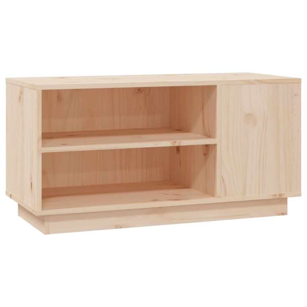 Comodă Tv, 80X35X40,5 Cm, Lemn Masiv De Pin