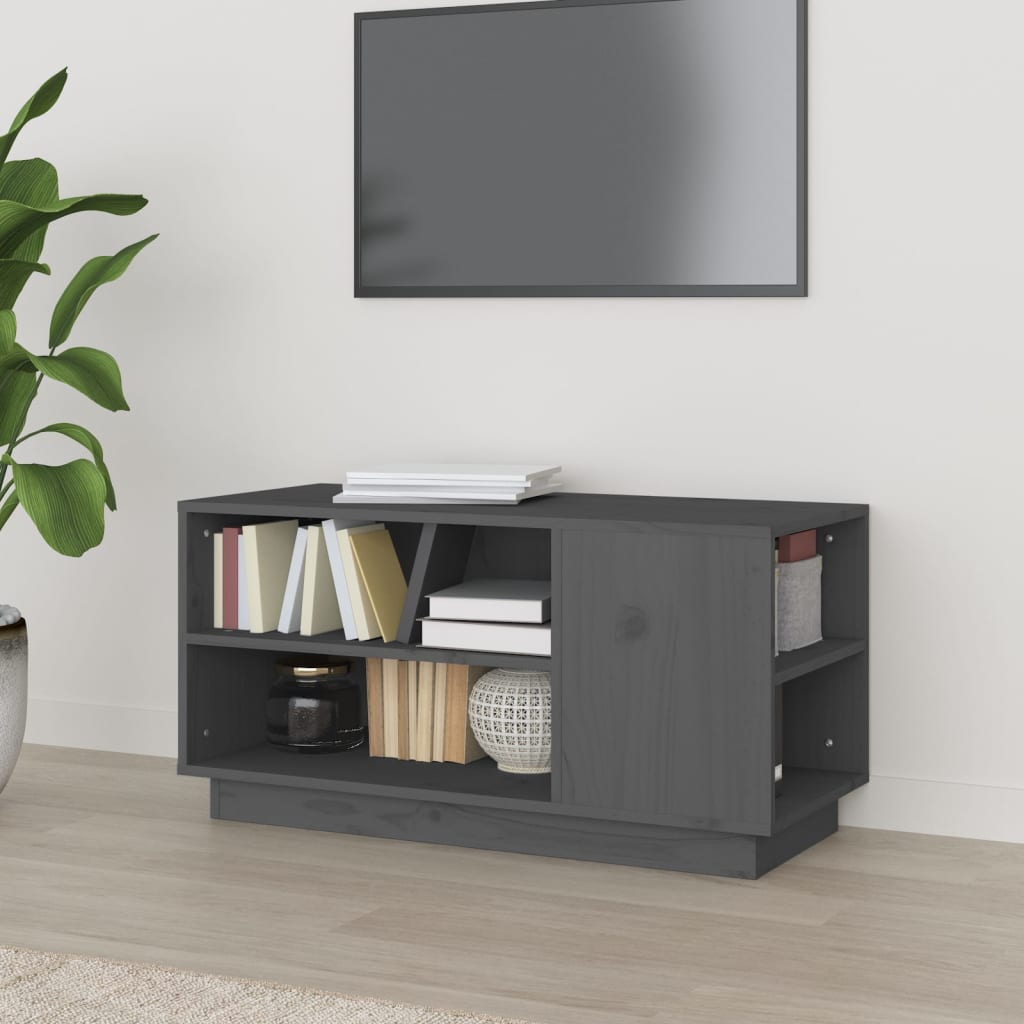 Comodă Tv, 80X35X40,5 Cm, Lemn Masiv De Pin