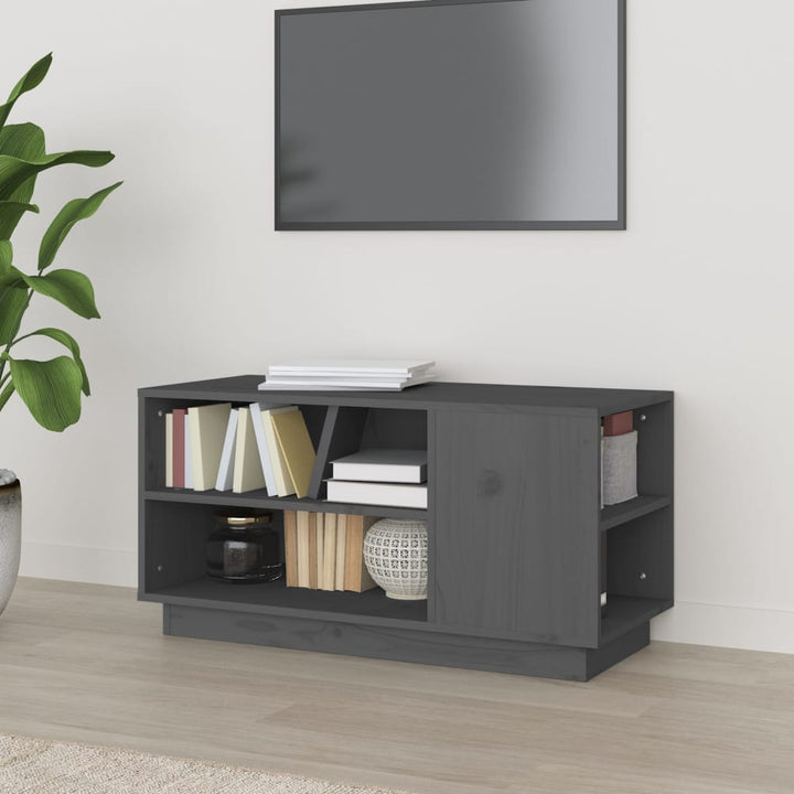Comodă Tv, 80X35X40,5 Cm, Lemn Masiv De Pin