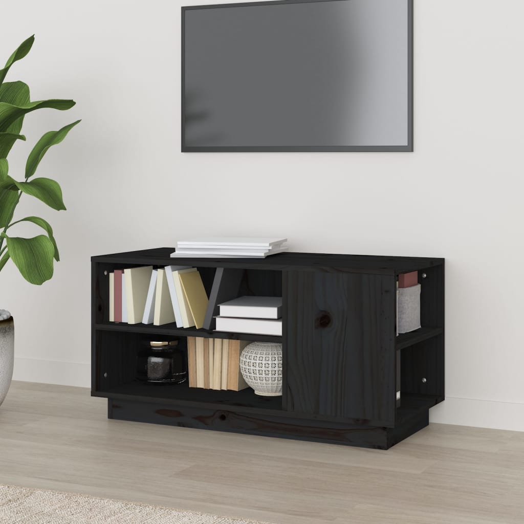 Comodă Tv, 80X35X40,5 Cm, Lemn Masiv De Pin