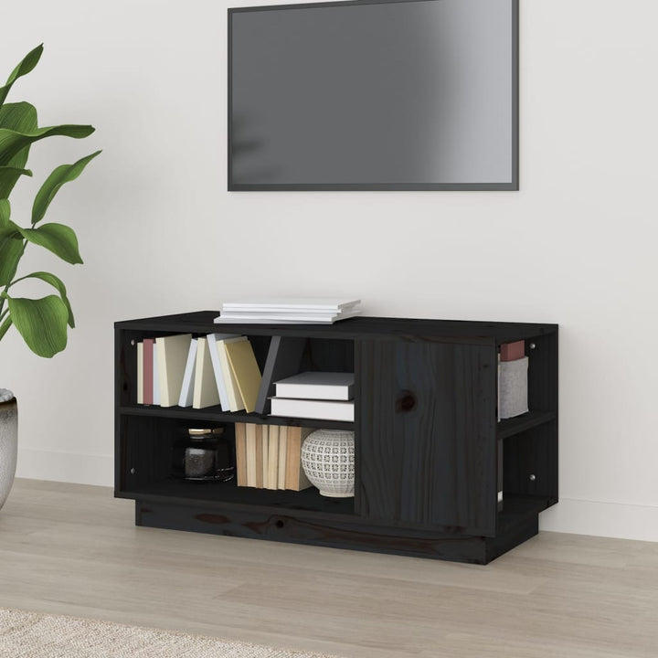Comodă Tv, 80X35X40,5 Cm, Lemn Masiv De Pin