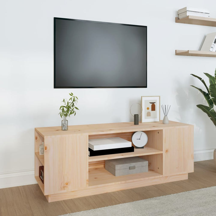 Comodă Tv, , 110X35X40,5 Cm, Lemn Masiv De Pin