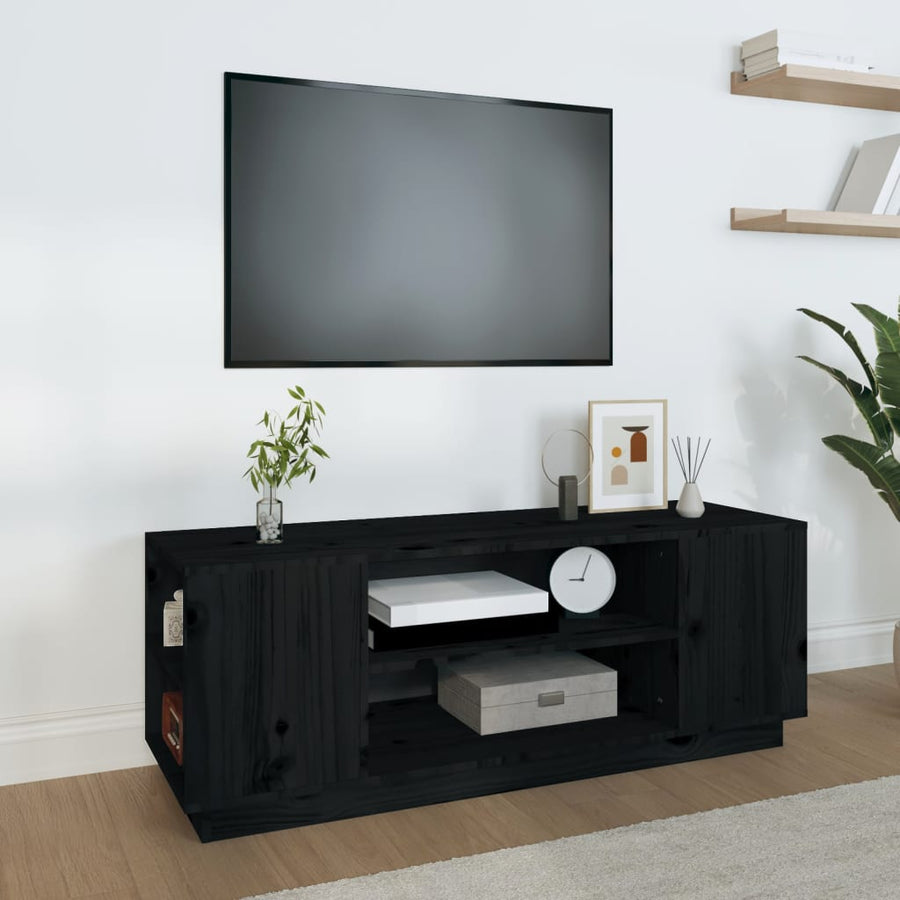 Comodă Tv, , 110X35X40,5 Cm, Lemn Masiv De Pin