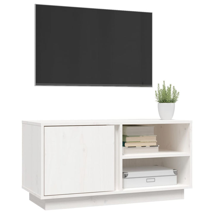 Comodă Tv, , 80X35X40,5 Cm, Lemn Masiv De Pin